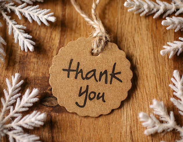 “From Our Family to Yours: A Heartfelt Thank You” Graphic