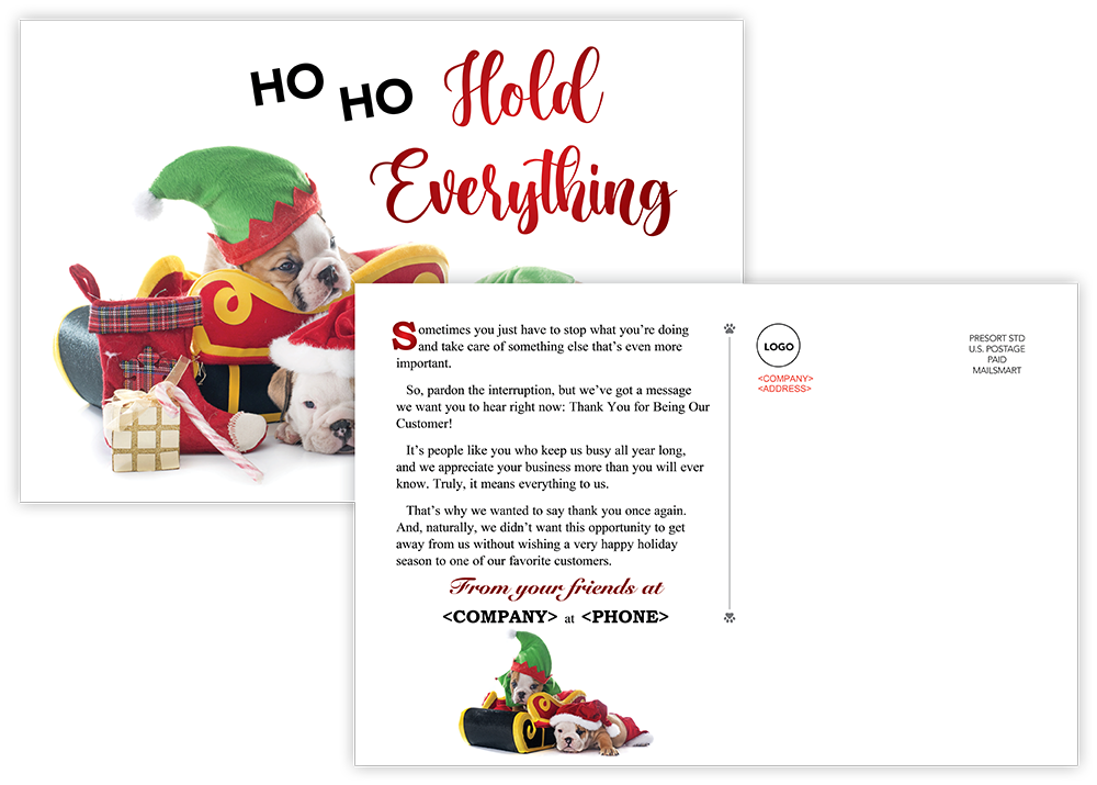 ho-ho-hold Holiday Card