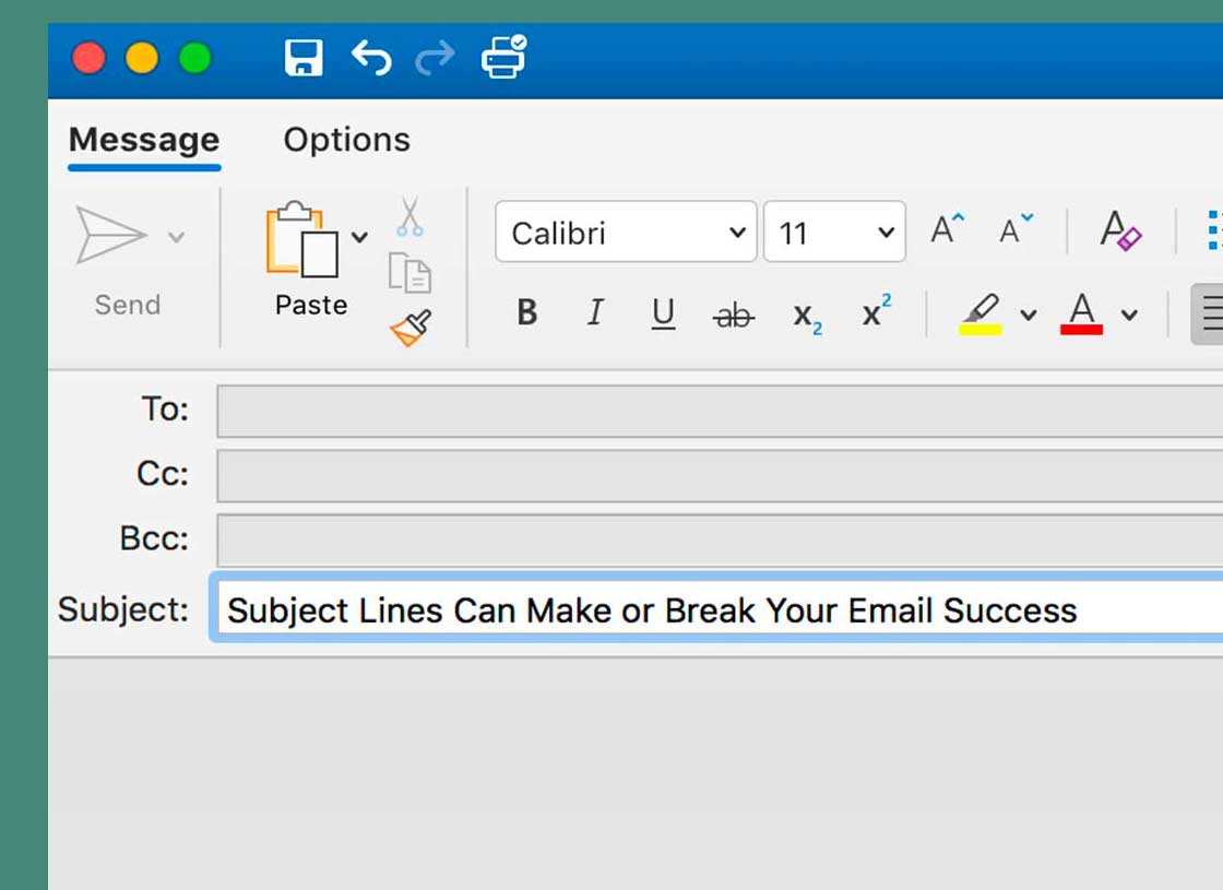 Subject Lines Can Make or Break Your Email Success Graphic
