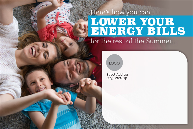 Lower Your Energy Bills Card Outside